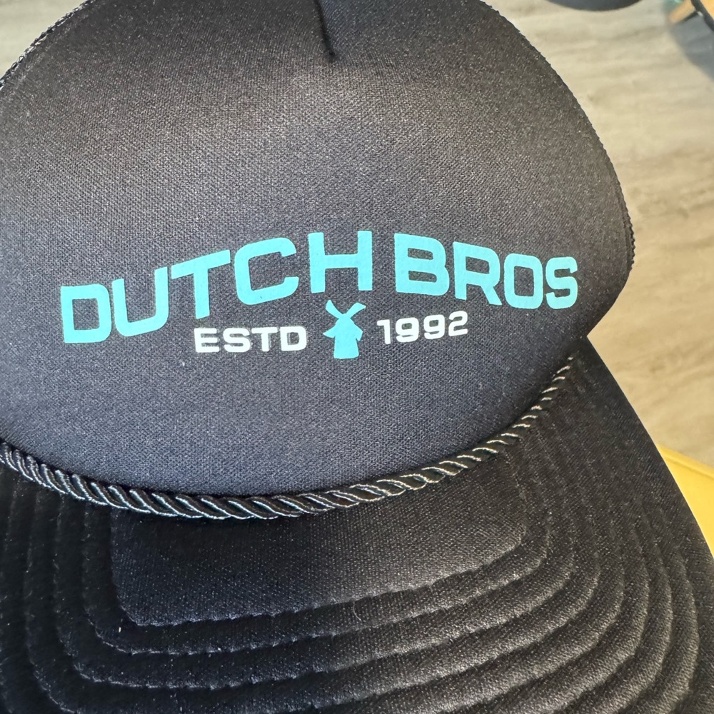 Dutch Bros Black Cap with Teal Logo